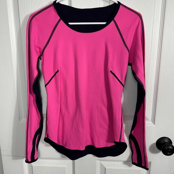 Lululemon Bold in the Cold reversible lightweight fleece top, pink/black - Picture 1 of 8